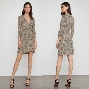 BCBGMaxAzria Leopard Faux Wrap Dress
